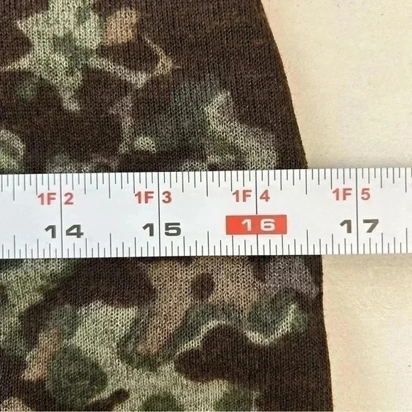 Le Chateau Midi Dress Sleeveless Stretch  Knit Brown Green Print Size XS - Picture 13 of 16